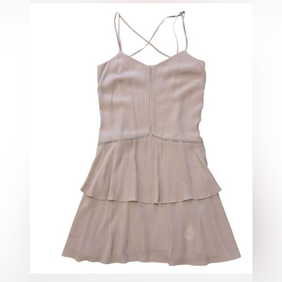 ALLSAINTS Karin Mini Slip Dress Size 0, cream-retail $189. Like new - Picture 3 of 9